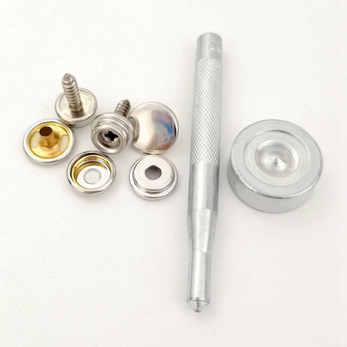 Kit De Broches De Lona De Acero Inoxidable, 152 Uds., Botón