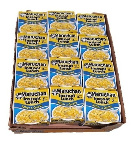 Imagen 2 de 6 de Caja Sopa Instantánea Maruchan Con Queso 12 Piezas