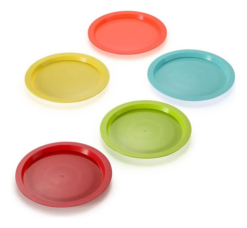 Kit Cinco Pratos Rasos Tossing Around - Multikids Baby