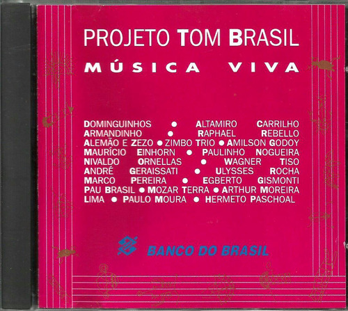 Cd Projeto Tom Brasil Banco Do Brasil 1993 Mpb Instrumental