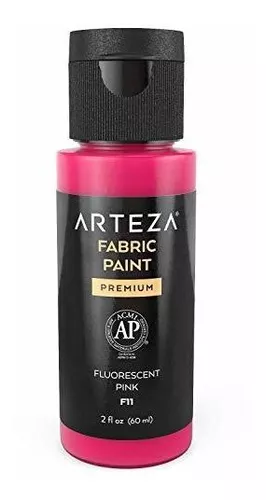 ARTEZA Permanent Fabric Paint, Set of 24 Colors, 60 ml Bottles, Washer &  Dryer Safe, Textile Paint for Clothes, T-Shirts, Jeans, Bags, Shoes, Art  and