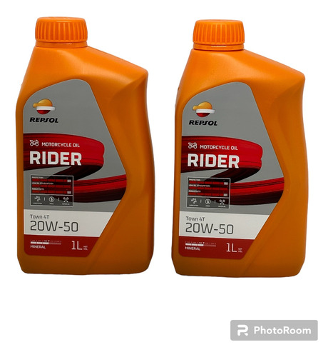 Aceite 20w50 Mineral Premium Repsol Moto Rider 4t Pack X2