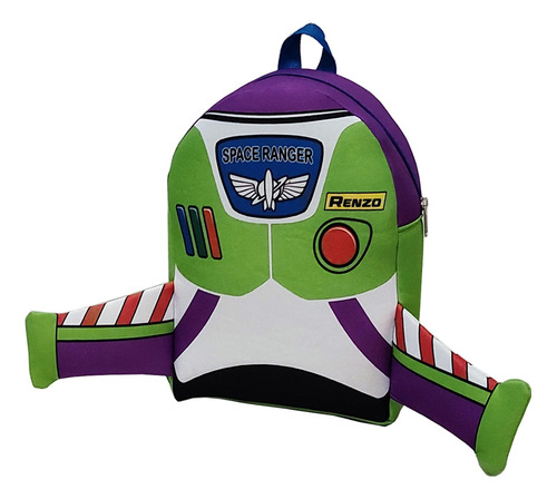 Mochila Infantil 3d Buzz Lightyear Mediana Personalizada