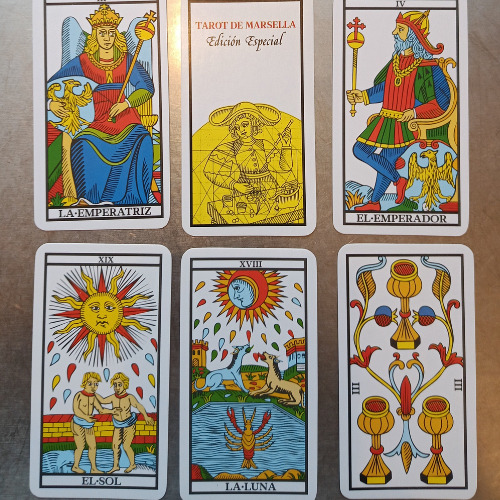 Combo Tarot Marsella Egipto Rider Plastificadas Con Guias