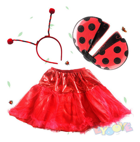 June 1st Children's Day Ladybug Wings Performance Props