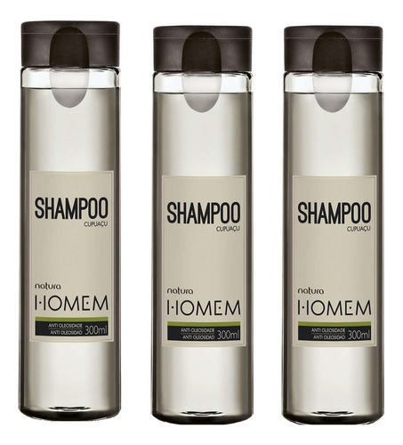 Shampoo Antioleosidad Homem X3 De 300ml Natura 