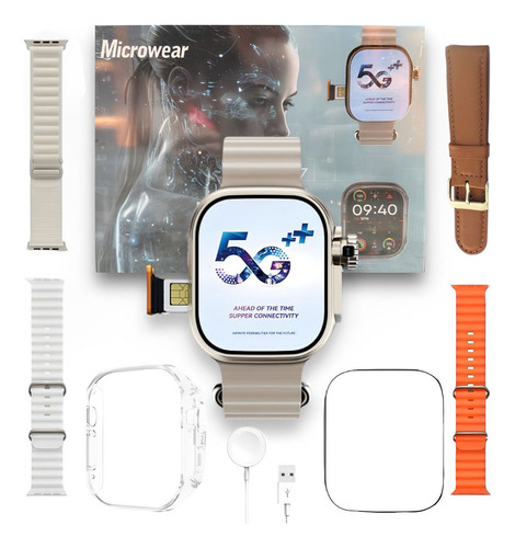 Smartwatch Ultra 3 Ai Chip 5g Câmera Wifi 16gb + Pulseiras