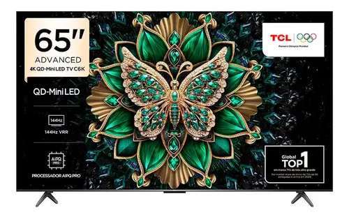Smart TV TCL 65" 4K QD-Mini LED 144Hz Google TV