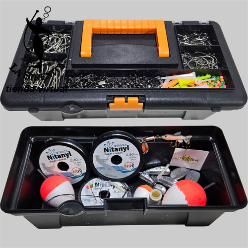 Imagen 2 de 7 de Valija Pesca Con Kit Pescador Anzuelos+tanza+plomadas Y Más