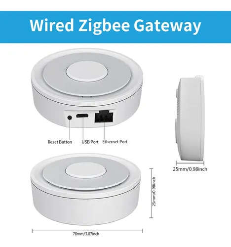 Gateway Hub Zigbee 3.0 Ethernet Rj-45 Usb-c Tuya Smart Alexa