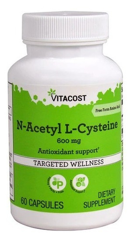 N Acetyl L-cysteine Poderoso Antioxidante 600mg 60 Cápsulas 