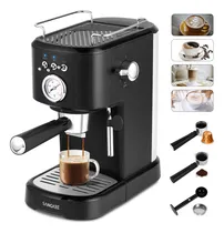 Comprar Sangkee Cafetera Espresso 20 Bar, Máquina De Café Espresso Con Varita Espumadora De Leche, Compatible Con Café Molido\u002Fcápsulas Nespresso, Compacta Cafetera Para Hogar,capuchino, Latte, Macchiato,negro