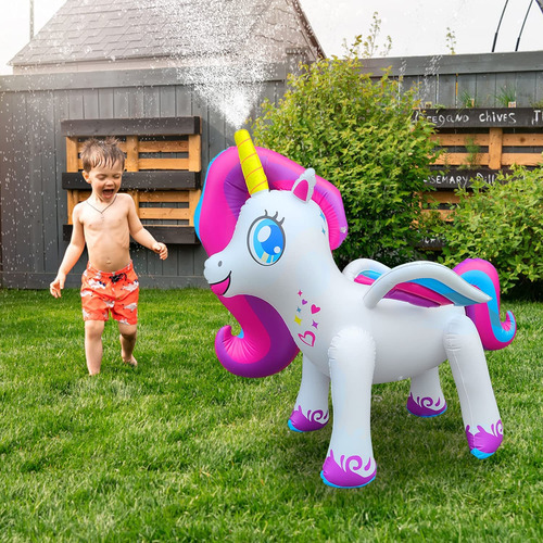 Bestparty Aspersor Inflable Del Patio De Unicornio, Juguete