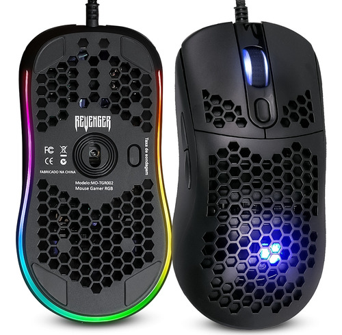 Mouse Gamer Led Rgb 1ms 6200 Pixart 3327 Dpi Pc Computador 