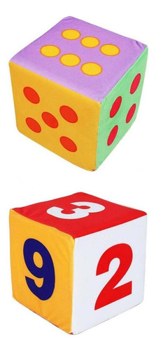 2pcs Juguete De Dados Numéricos De Multicolor Conoscitivo