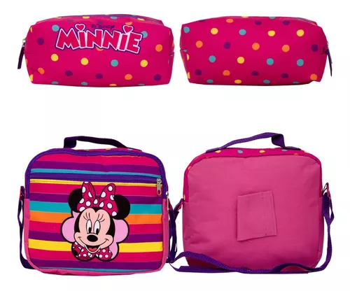 Kit Mochila Escolar Juvenil Feminina de Gatinho Rosa Costas - TOYS