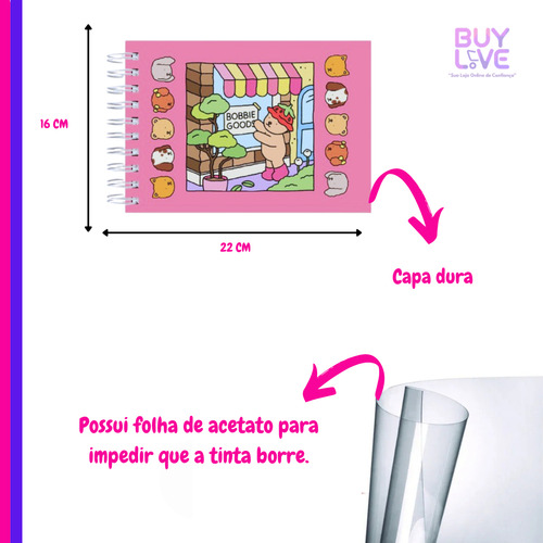 Bobbie Goods Livro De Colorir Pintar Com Capa Dura Crianças