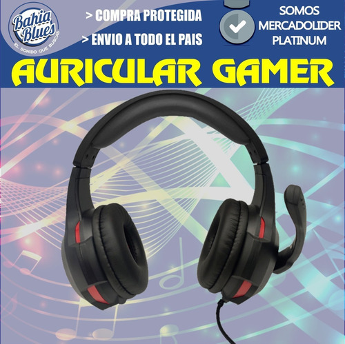 Auricular Gamer Ps4 Xbox Con Microfono Pc Gaming Skype