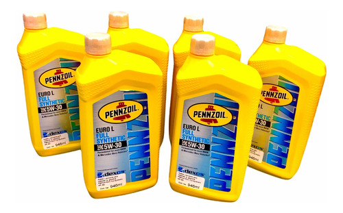 Paquete De 6 Litros Aceite 5w30 Sintético Pennzoil 946 Ml