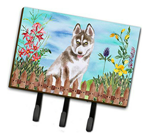 Ck1258th68 Siberian Husky Gris Correa De Resorte O Llavero, 