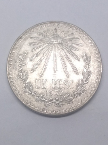 Moneda 1 Peso Resplandor Ley 0.720  Año 1923  