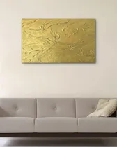 Comprar Cuadros Abstractos Pintado A Mano Grandes Texturados Dorado