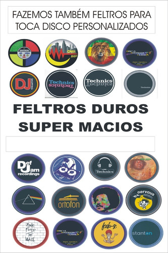 03 Feltros Para Toca Discos Frete Gratis Para Todo Brasil