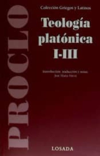 Teologia Platonica I-iii Proclo