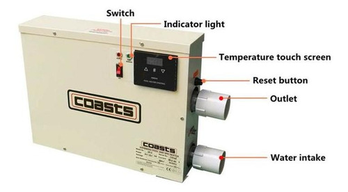 Termostato Eléctrico Para Jacuzzi, Mxpct-001, 5.5kw, 5m3, 5 Color Blanco