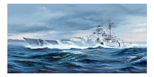 Trompeta Battleship Bismarck Aleman Kit Construccion Modelo