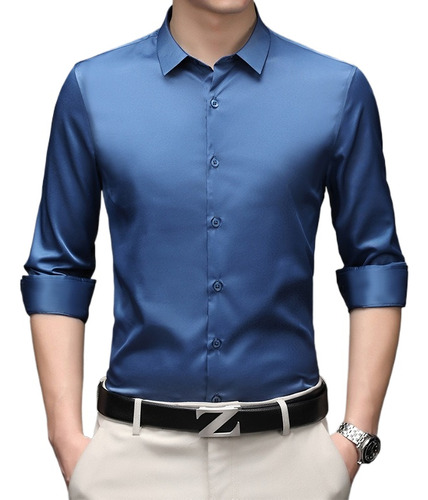 Shirt De Hombre De Negocios Que No Necesita Planchado Tran