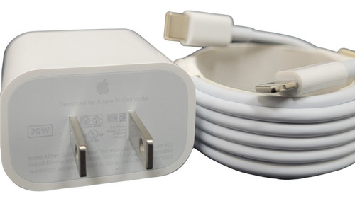 Set Cargador Apple Usb-c 20w + Cable Tipo C-iPhone 2 Metros 