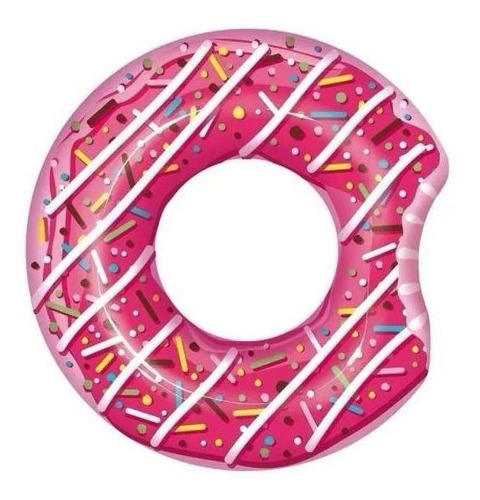 Boia Circular Donuts Rosa 107cm Rosquinha Até 75 Kg