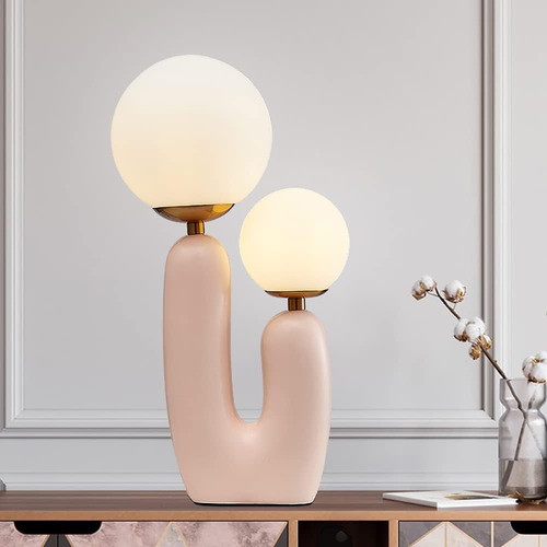 Lámpara De Noche Moderna, Lámpara De Mesa Con Pantalla De Cr