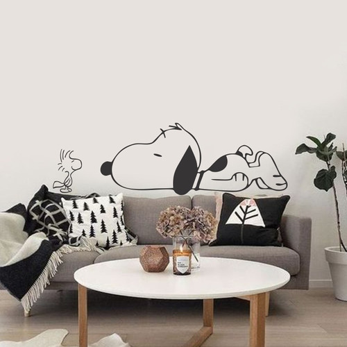 Vinilo Decorativo Snoopy Respaldar De Sillon 60x150cm