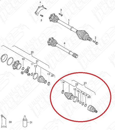 Homocinetica Bmw X5 4.4 V8 32v Package 2005-2006 Original