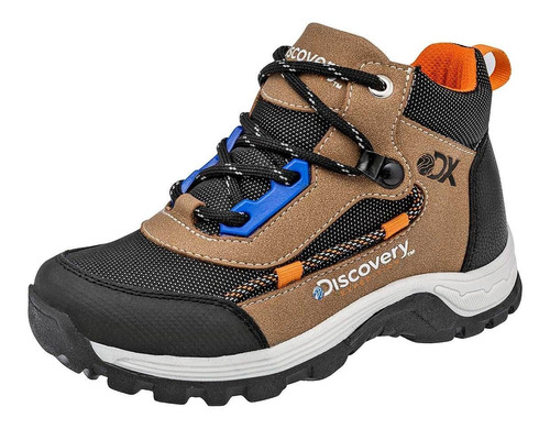 Zapato Hiking Discovery Di2013 Para Niño Color Camel E5