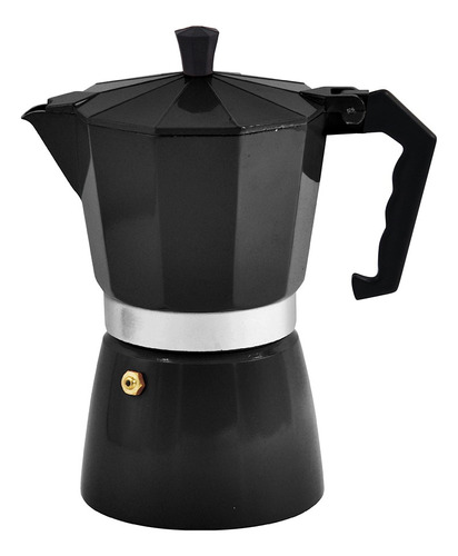 Cafetera Italiana Aluminio Negro 300ml 6t Varenna