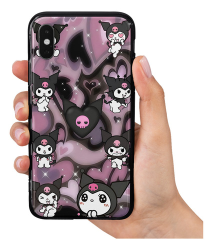 Funda Para Oppo En Todos Los Modelos Kuromi Black Heart