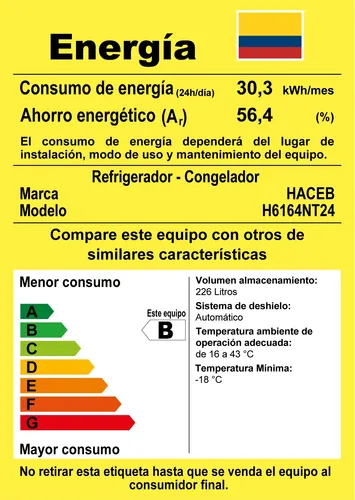 Nevera Haceb No Frost 243 Litros Manija Integrada Gris Plomo