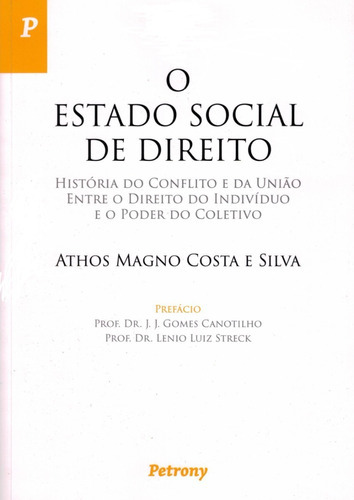 O Estado Social De Direito - História Do Conflito E Da União Entre O Direito Do Indivíduo E O Poder Do Coletivo, De Magno, Athos. Editora Petrony Em Português