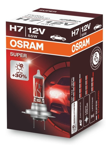 Imagem 2 de 10 de Lâmpada H7 12v55w Super Original Osram Made In Germany Carro