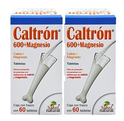 Caltron 600 + M Pack Con 120 Tabletas Calcio Y Magnesio Sabor Sin Sabor