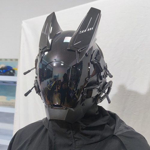 Cyberpunk Mask City Night Led Con Cierre En Forma De M, Colo