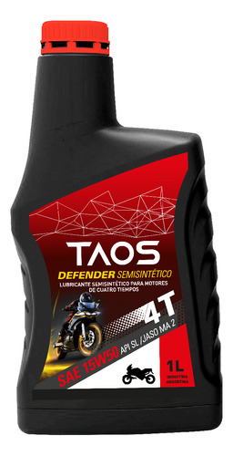 Aceite Taos 4t Moto 15w50 Semisintetico 1 Lt