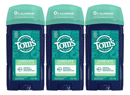 Tom's Of Maine Complete Protection - Desodorante Natural Sin