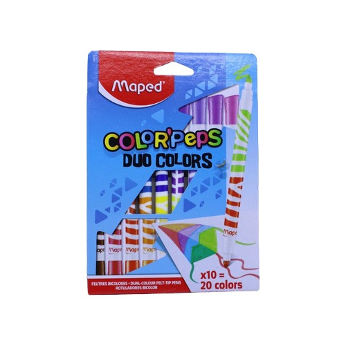 Marcadores  Maped Color Peps  Duo Colors 10 =20