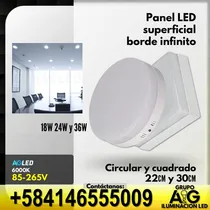 Comprar Panel Led Superf 24w Circular Borde Infinito 6k 85-265v 30cm