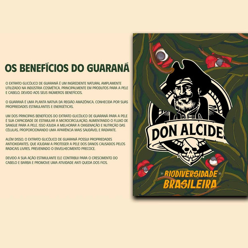 Shampoo Para Cabelo Masculino Guaraná 230ml Don Alcides