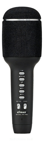 Microfone Bluetooth Karaokê Sem Fio Brinquedo Muda Voz Cor Preto